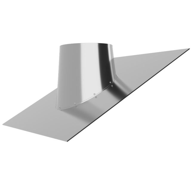 Edelstahlschornstein Dachdurchführung mit Aluminium 0° - 45° / Ø 80-100-130-150-180-200 mm