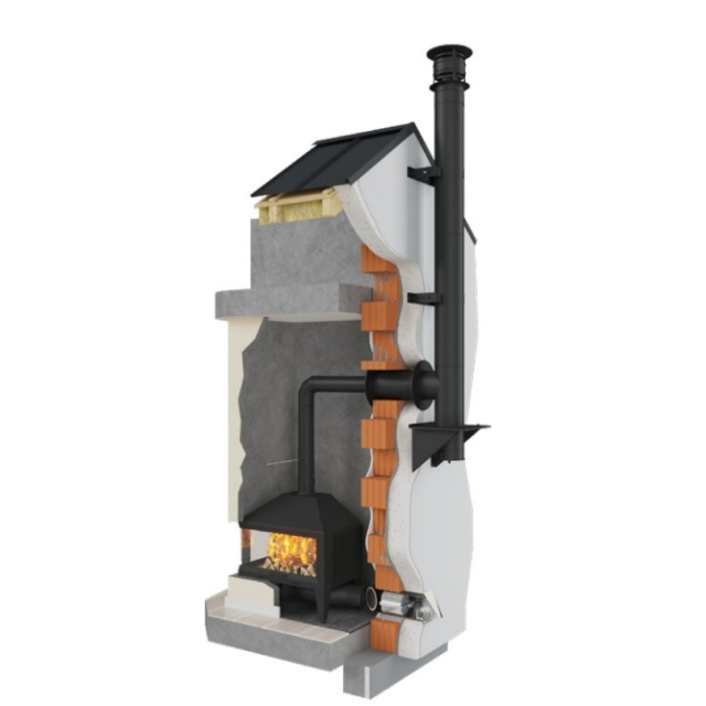 Ø 200 Schornstein online konfigurieren Matt Innen- und Außenmontage - Schornstein-es