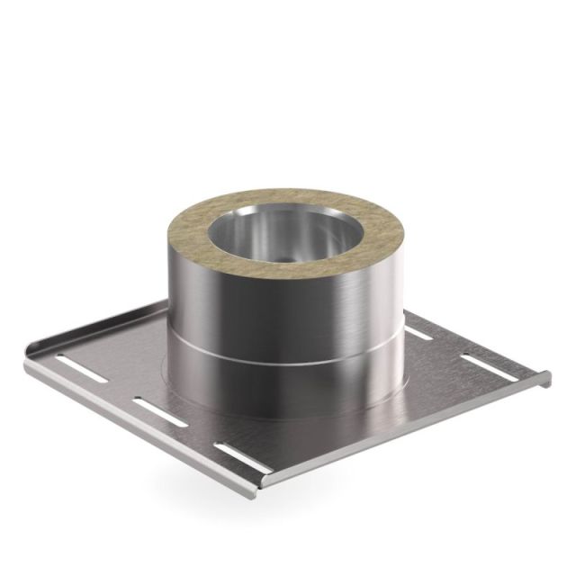 Steck-Fit - Verankerungsplatte mit seitlichen Kondensatablauf - Matt Ø 100-130-150-180-200 mm