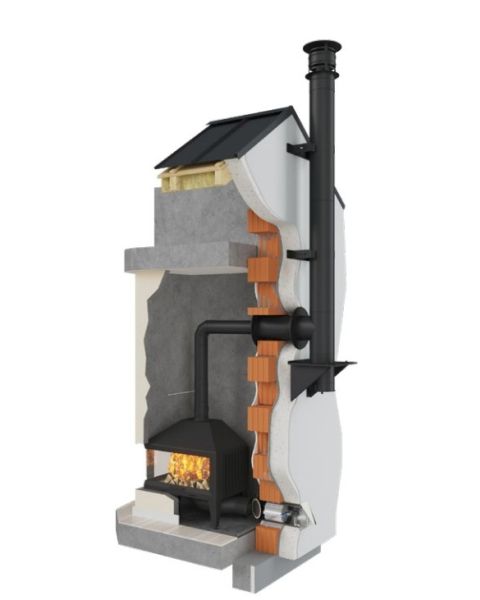 Ø 150 Schornstein online konfigurieren ( Schwarz Matt ) Innen- und Außenmontage - Schornstein-es