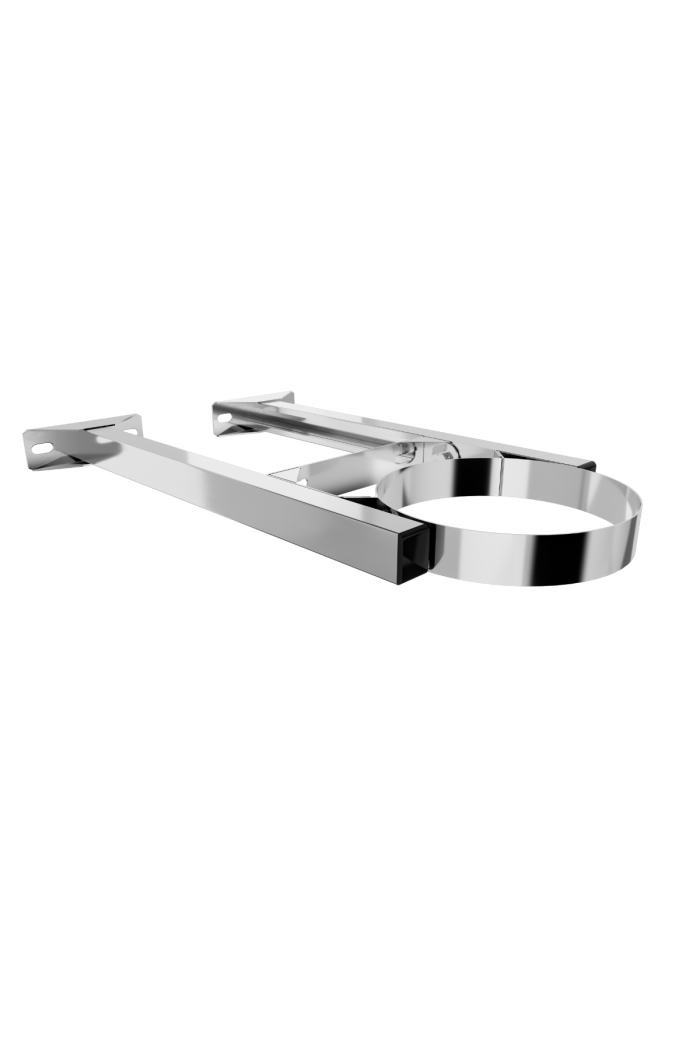 Edelstahlschornstein verstellbarer Wandhalter bis 1000 mm ID 100 mm