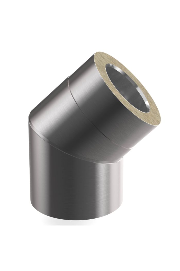 Steck-Fit - Versatzbogen 45° Ø 130mm - Matt