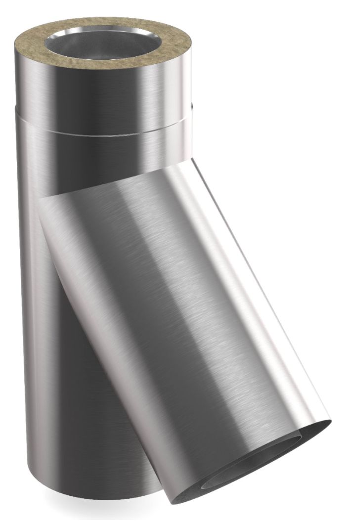 Steck-Fit - T-Stück 45° Ø 130 mm - Matt 