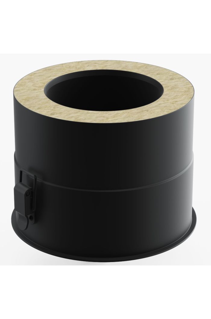 Schornstein-es Verankerungsplatte Ø100mm Schwarz Matt