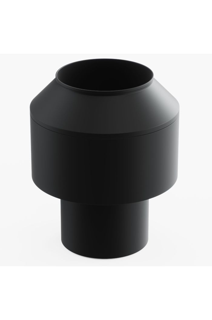 Schornstein-es Mündungselement Ø 130mm Schwarz Matt 