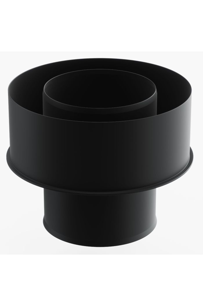 Schornstein-es Verbindungskupplung Ø180mm Schwarz Matt 