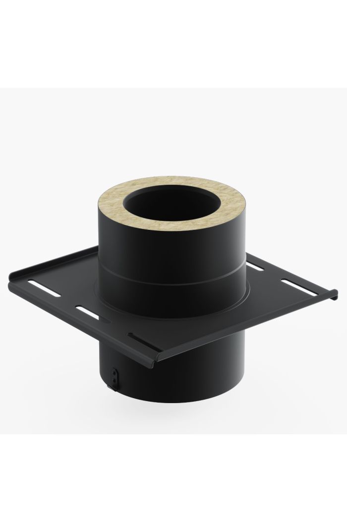 Schornstein-es Zwischenstütze  Ø180mm Schwarz Matt 