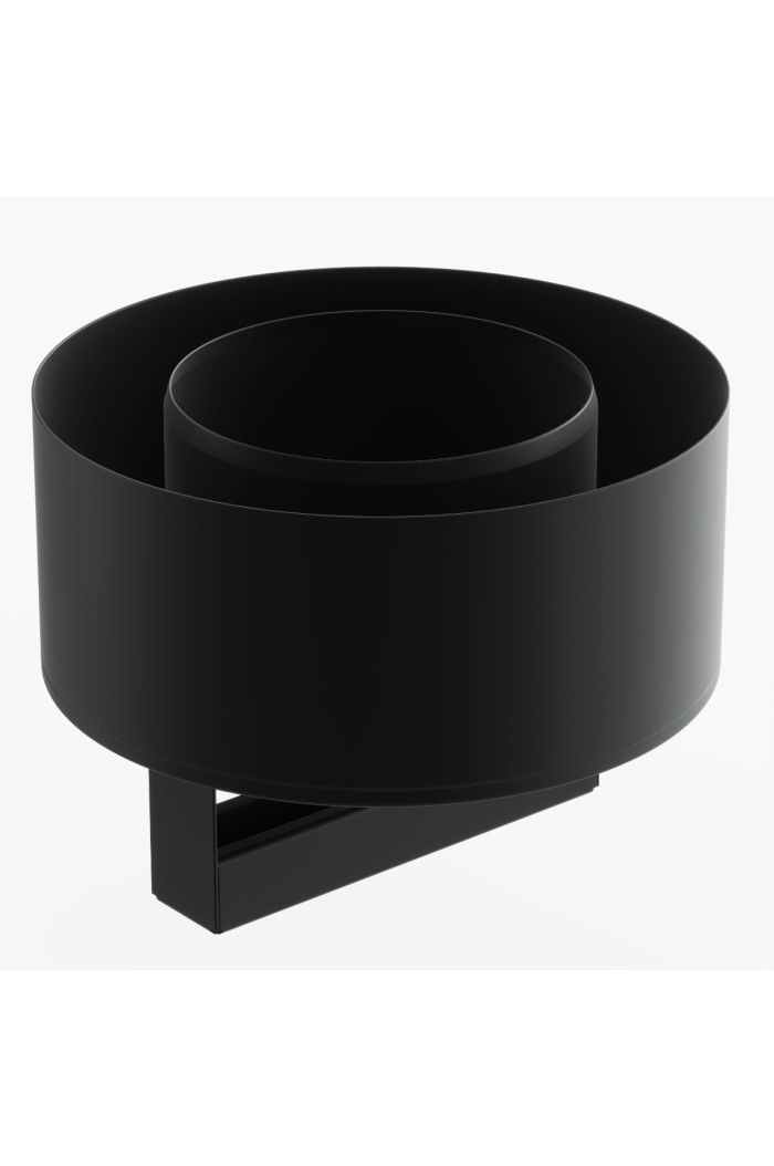 Deckel mit Griff  Ø100mm Schwarz Matt  