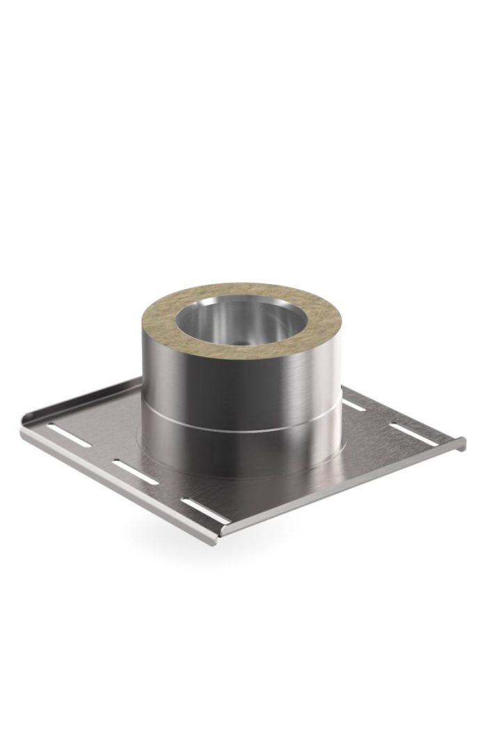 Steck-Fit - Verankerungsplatte mit seitlichen Kondensatablauf - Matt Ø 100-130-150-180-200 mm